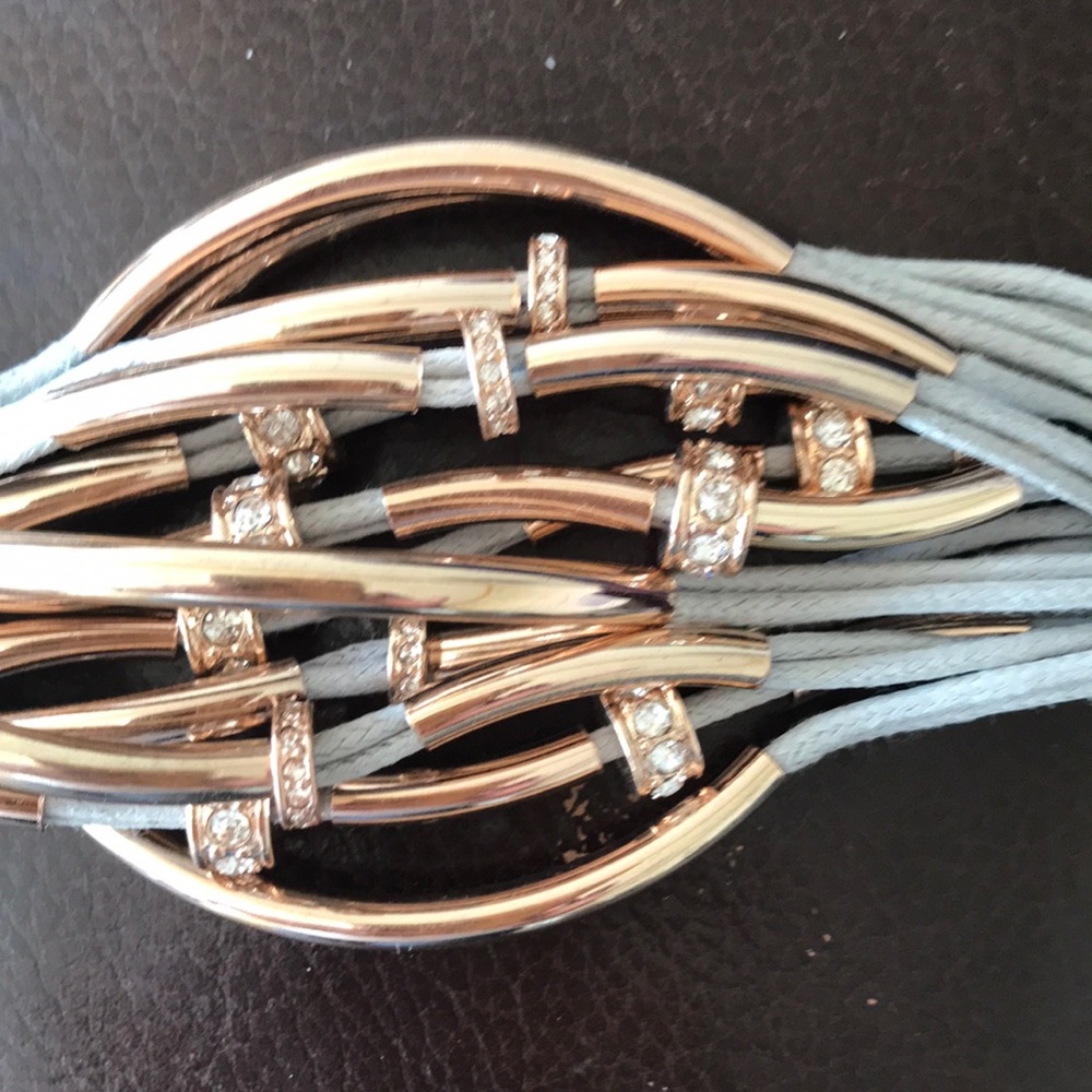 Rose gold and gray bangles bracelet NWOT